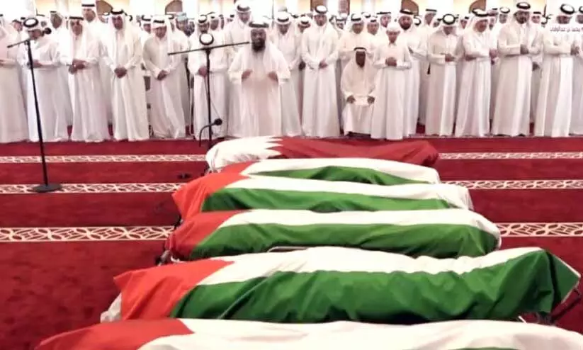 ആ​ക്ര​മ​ണ​ത്തി​ൽ ര​ക്ത​സാ​ക്ഷി​ക​ളാ​യ​വ​ർ​ക്ക് വി​ട