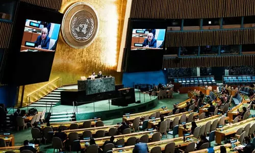 ഫലസ്തീൻ: ദ്വിരാഷ്ട്ര പരിഹാരം നിര്‍ദേശിക്കുന്ന പ്രമേയം യു.എൻ പൊതുസഭയിൽ പാസായി; അനുകൂലിച്ച് ഇന്ത്യയടക്കം 142 രാജ്യങ്ങൾ