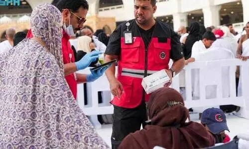 മ​സ്ജി​ദു​ൽ ഹ​റാ​മി​ലെ ജീ​വ​ന​ക്കാ​ർ​ക്ക് പ്ര​ഥ​മ ശു​ശ്രൂ​ഷ പ​രി​ശീ​ല​നം ന​ൽ​കി