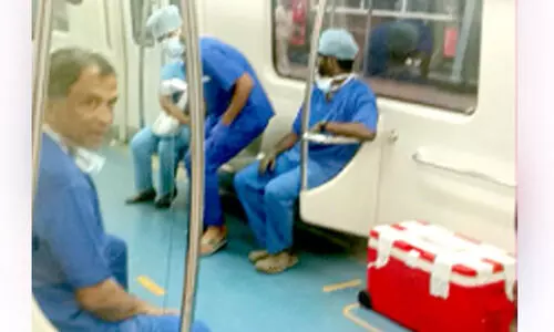 ഹൃ​ദ​യം മാ​റ്റി​വെ​ക്ക​ലി​ല്‍ പ​ങ്കാ​ളി​യാ​യി ന​മ്മ മെ​ട്രോ