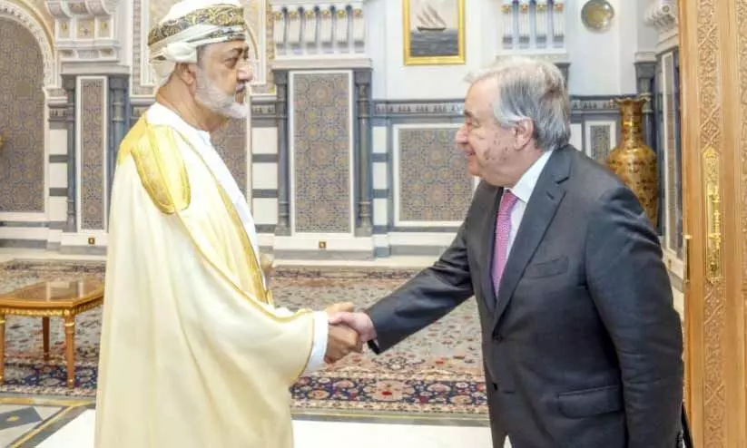 ഗസ്സയിലെ ഇസ്രായേൽ ആക്രമണം; യു.എൻ സെക്രട്ടറി ജനറൽ സുൽത്താനെ ഫോണിൽ വിളിച്ചു ഗസ്സയിലെ ഇസ്രായേൽ ആക്രമണം; യു.എൻ സെക്രട്ടറി ജനറൽ സുൽത്താനെ ഫോണിൽ വിളിച്ചു