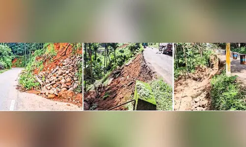 മണ്ണിടിഞ്ഞ ഭാഗങ്ങളിൽ അറ്റകുറ്റപ്പണി നടന്നില്ല; ക​രി​മ​ല​യി​ലൂ​ടെ അ​പ​ക​ട യാ​ത്ര