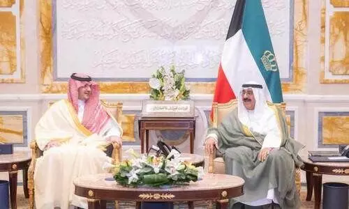 ഔ​ദ്യോ​ഗി​ക സ​ന്ദ​ർ​ശ​നം; സൗ​ദി ആ​ഭ്യ​ന്ത​ര മ​ന്ത്രി കു​വൈ​ത്തി​ൽ