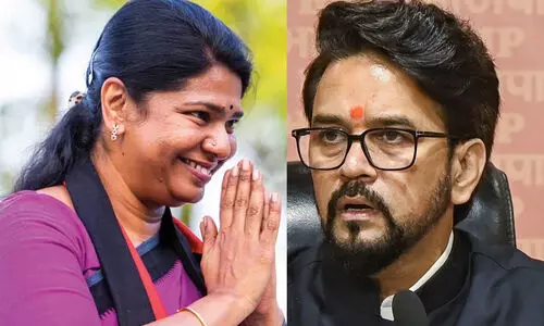 ‘ഭാഗ്യം! ഇത്തരം നേതാക്കൾ തമിഴ്നാട്ടിൽ ഇല്ല!’ -ബി.ജെ.പി നേതാവ് അനുരാഗ് ഠാക്കൂറിനെതി​രെ കനിമൊഴി