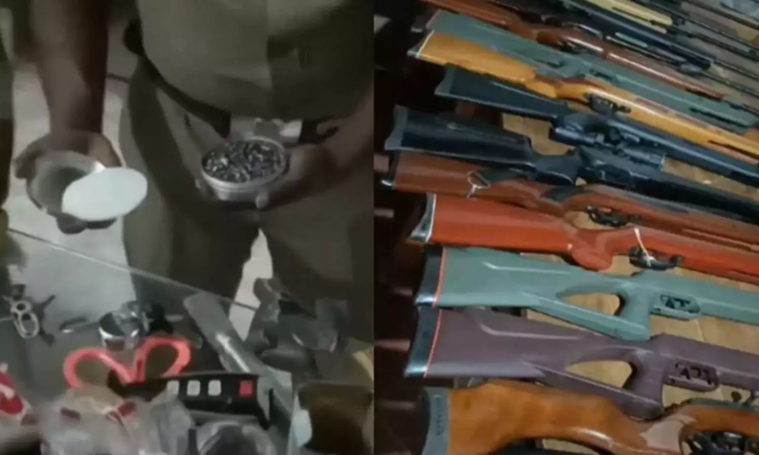 മലപ്പുറം എടവണ്ണയിൽ വീട്ടിൽനിന്ന് 20 എയർഗണും മൂന്ന് റൈഫിളും പിടിച്ചെടുത്തു; ഒരാൾ അറസ്റ്റിൽ,  200ലേറെ വെടിയുണ്ടകളും 40 പെല്ലറ്റ് ബോക്സുകളും കണ്ടെത്തി