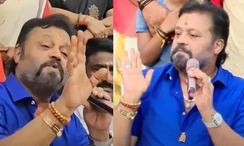 ഭരത്ചന്ദ്രന്റെ ചങ്കുറപ്പ് സുരേഷ് ഗോപിക്കുമുണ്ട്, സിനിമയിൽ നിന്നിറങ്ങാൻ സൗകര്യമില്ല, ഇനിയും വേലായുധൻ ചേട്ടന്മാരെ അങ്ങോട്ടുവിടും..സി.പി.എം ചങ്കൂറ്റം കാണിക്കണം; സുരേഷ് ഗോപി