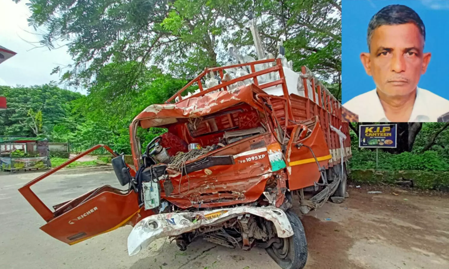 തെന്മലയിൽ ലോറികൾ കൂട്ടിയിടിച്ച് ഡ്രൈവർ മരിച്ചു