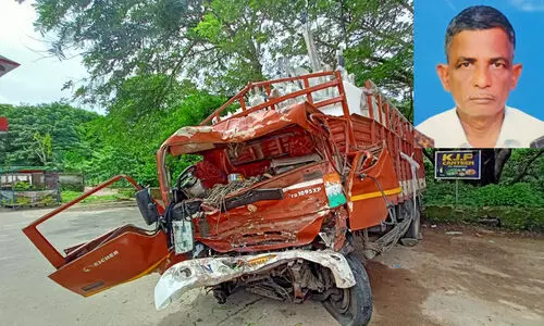 തെന്മലയിൽ ലോറികൾ കൂട്ടിയിടിച്ച് ഡ്രൈവർ മരിച്ചു