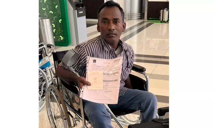 കെ.എം.സി.സിയുടെ സഹായഹസ്തം; നാടണഞ്ഞ് തമിഴ്നാട് സ്വദേശി മഹേഷ് രാമലിംഗം