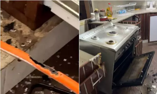 ഗ്യാ​സ്​ സി​ലി​ണ്ട​ര്‍ പൊ​ട്ടി​ത്തെ​റി​ച്ച് ജോ​ലി​ക്കാ​രി​ക്ക് പ​രി​ക്ക്