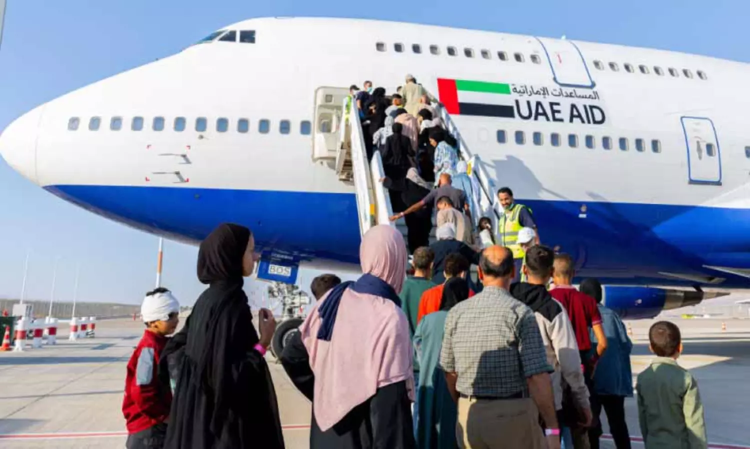 ഗ​സ്സ​യി​ൽനി​ന്ന്​ 119 പേ​രെ യു.​എ.​ഇ​യി​ലെ​ത്തി​ച്ചു