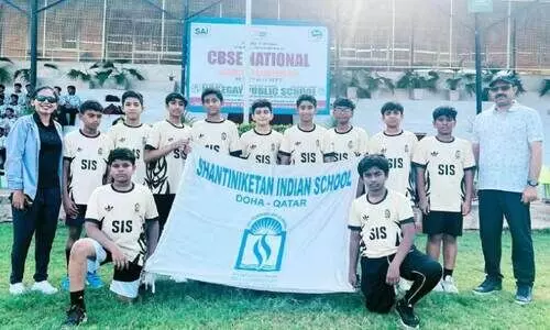 സി.​ബി.​എ​സ്.​ഇ ദേ​ശീ​യ ഹാ​ൻ​ഡ്‌​ബാ​ൾ ടൂ​ർ​ണ​മെ​ന്റ് ഖ​ത്ത​റി​നെ പ്ര​തി​നി​ധാ​നം ചെ​യ്ത് ശാ​ന്തി​നി​കേ​ത​ൻ ഇ​ന്ത്യ​ൻ സ്കൂ​ൾ