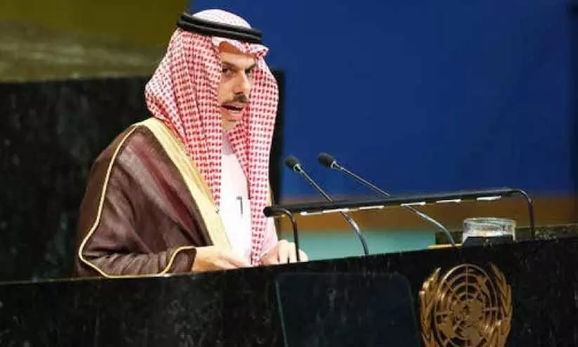 ഫലസ്തീൻ പ്രശ്നം; ദ്വിരാഷ്ട്രം പരിഹാരം –സൗദി വിദേശകാര്യ മന്ത്രി ഫലസ്തീൻ പ്രശ്നം; ദ്വിരാഷ്ട്രം പരിഹാരം –സൗദി വിദേശകാര്യ മന്ത്രി