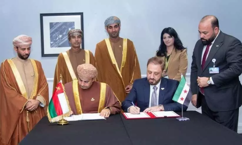 മൂ​ന്ന് ഉ​ഭ​യ​ക​ക്ഷി വ്യോ​മ​ഗ​താ​ഗ​ത ക​രാ​റു​ക​ളി​ലും ധാ​ര​ണ​പ​ത്ര​ത്തി​ലും ഒ​മാ​ൻ ഒ​പ്പു​വെ​ച്ചു