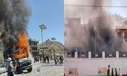 സംസ്ഥാന പദവി: ലഡാക്കിൽ പ്രക്ഷോഭം, വെടിവെപ്പ്: 4 മരണം, ബി.ജെ.പി ഓഫിസിന് തീയിട്ടു