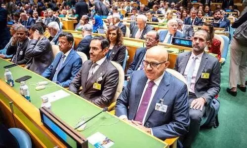 യു.​എ​ൻ അ​ന്താ​രാ​ഷ്ട്ര സ​മ്മേ​ള​നം; വി​ദേ​ശ​കാ​ര്യ മ​ന്ത്രി ഡോ. ​അ​ബ്ദു​ല്ല​ത്തീ​ഫ് ആ​ൽ സ​യാ​നി പ​ങ്കെ​ടു​ത്തു