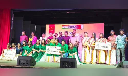 ഇ​ന്ത്യ​ൻ ക്ല​ബ് ‘ആ​വ​ണി ഓ​ണം ഫി​യ​സ്റ്റ 2025’; ‘ഓ​ണ​പ്പാ​ട്ട് മ​ത്സ​ര​ത്തി​ൽ സ്വ​ര​ല​യ കെ.​സി.​എ ജേ​താ​ക്ക​ൾ