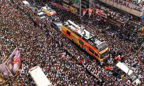 from the rally held by TVK at Karur Tamilnadu
