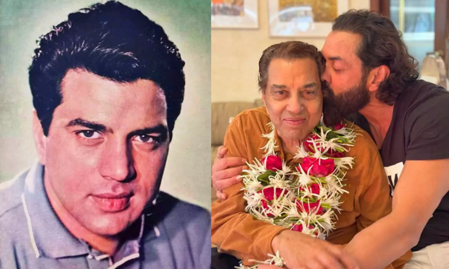 Dharmendra with younger son Bobby Diyol Dharmendra