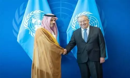 യു.എൻ സെക്രട്ടറി ജനറൽ, ഇന്ത്യൻ വിദേശകാര്യ മന്ത്രി എന്നിവരുമായി സൗദി വിദേശകാര്യ മന്ത്രി ചർച്ച നടത്തി