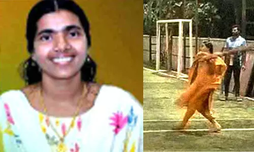 Chokli Panchayat President  C.K. Ramya hits six