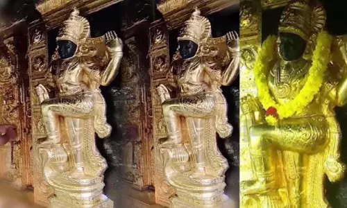 the gold plates from sabarimala was handheld by unnikrishnan potti for one month- new revelation