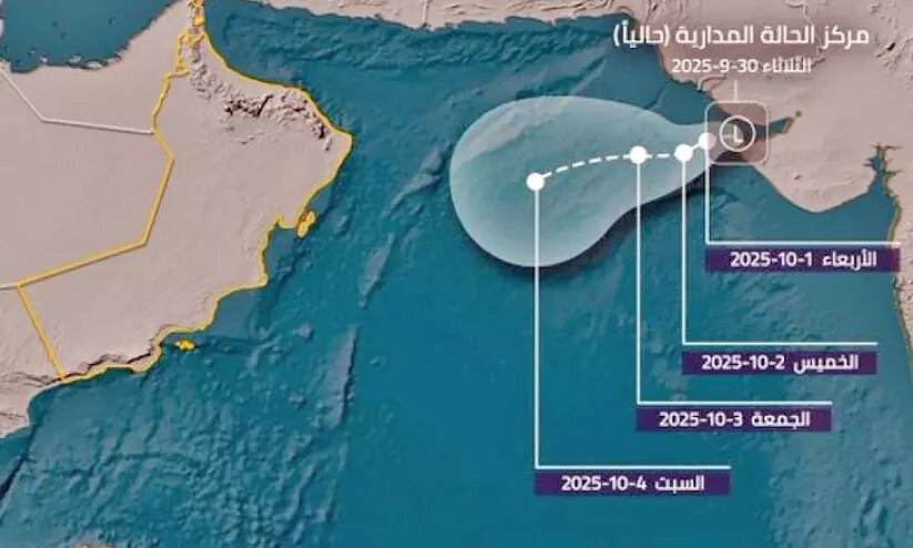 ന്യൂനമർദം നിരീക്ഷിച്ച് ഒമാൻ ന്യൂനമർദം നിരീക്ഷിച്ച് ഒമാൻ