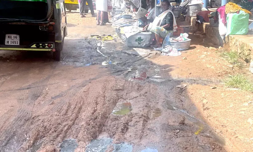 മാലിന്യ കേന്ദ്രമായി കാട്ടാക്കട ചന്ത മാലിന്യ കേന്ദ്രമായി കാട്ടാക്കട ചന്ത