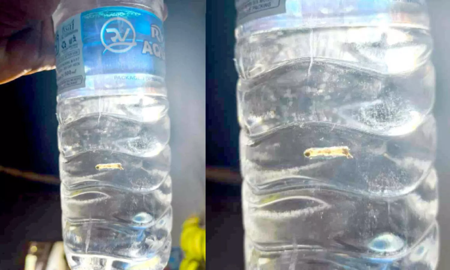 ചായക്കടയില്‍ വില്പനക്ക് കൊണ്ടുവന്ന കുപ്പിവെള്ളത്തില്‍ പുഴു