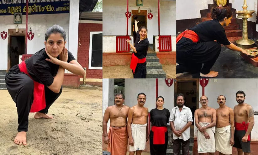 ‘അങ്കത്തട്ടിൽ ആയിഷ’; തൃശൂരിൽ കളരി അഭ്യസിച്ച് ഇഷ തൽവാർ ‘അങ്കത്തട്ടിൽ ആയിഷ’; തൃശൂരിൽ കളരി അഭ്യസിച്ച് ഇഷ തൽവാർ