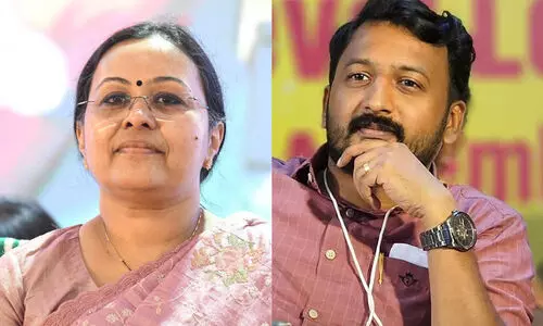 Rahul Mamkoottathil and Veena George