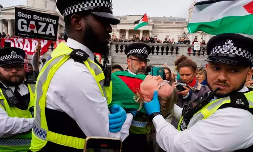 ഗസ്സ റാലി: യു.കെയിൽ കൂട്ട അറസ്റ്റ്, പ്രതിഷേധങ്ങൾക്ക് നിയന്ത്രണം ഗസ്സ റാലി: യു.കെയിൽ കൂട്ട അറസ്റ്റ്, പ്രതിഷേധങ്ങൾക്ക് നിയന്ത്രണം