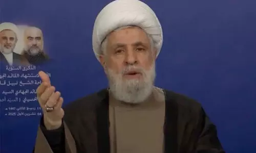 യുദ്ധത്തിലൂടെ നേടാൻ സാധിക്കാത്ത ലക്ഷ്യങ്ങൾ സമാധാനകരാറിലൂടെ ഇസ്രായേൽ നേടാൻ നോക്കുന്നു; ട്രംപിന്റെ പദ്ധതി അപകടകരമെന്ന് ഹിസ്ബുല്ല മേധാവി