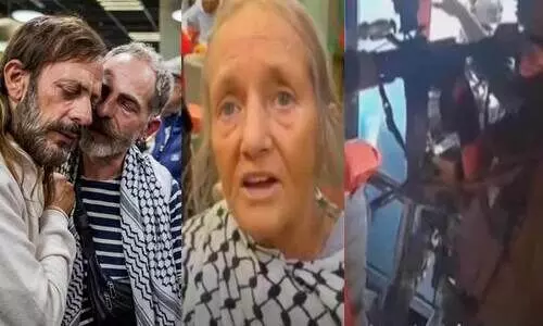 ടോയ്‍ലറ്റ് വെള്ളം കുടിക്കാൻ നൽകി, തോക്ക് ചൂണ്ടി, നിലത്ത് വലിച്ചിഴച്ചു, ഇസ്രായേൽ പതാകയിൽ ചുംബിക്കാൻ നിർബന്ധിച്ചു; ഐ.ഡി.എഫിന്റെ ക്രൂരതകൾ വിവരിച്ച് കൂടുതൽ ഫ്ലോട്ടില ആക്ടിവിസ്റ്റുകൾ