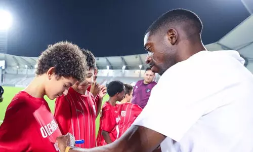 ​ബാ​ല​ൺ ഡി​ഓ​റു​മാ​യി ഉ​സ്മാ​ൻ ഡെം​ബെ​ലെ ഖ​ത്ത​റി​ൽ