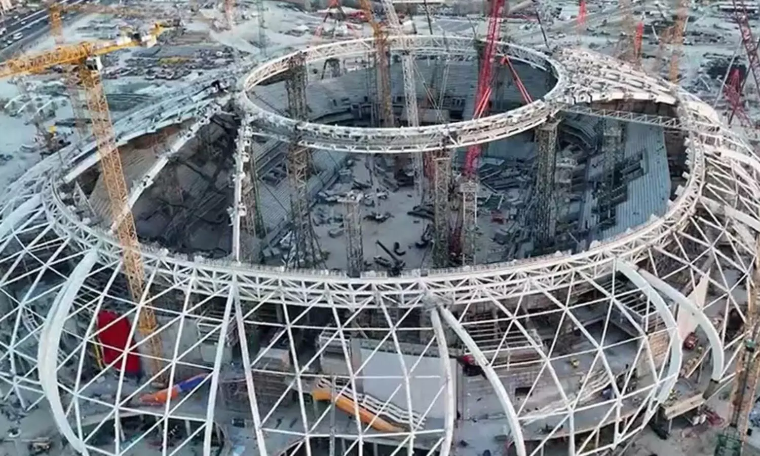Aramco Stadium under construction in Al Khobar