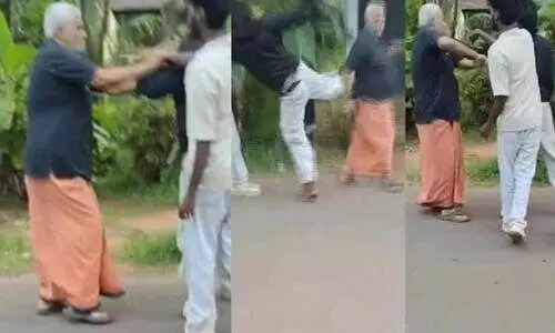 കാറിന് സൈഡ് കൊടുക്കുന്നതിൽ തർക്കം; കണ്ണൂരിൽ വയോധികന് നടുറോഡിൽ ക്രൂരമർദനം, യുവാക്കൾക്കെതിരെ കേസെടുത്തു