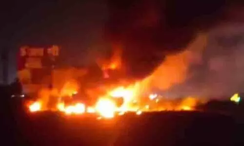 ജയ്പൂർ-അജ്മീർ ഹൈവേയിൽ എൽ.പി.ജി സിലിണ്ടർ ട്രക്കിൽ ടാങ്കറിടിച്ച് വൻ സ്ഫോടനം