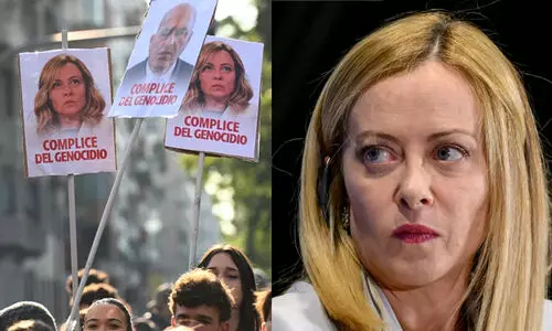 ഗസ്സ വംശഹത്യയിൽ ഇറ്റലിക്കും പങ്കെന്ന് പരാതി; ‘ഇത്തരം നിയമനടപടി ലോക ചരിത്രത്തിൽ ഉണ്ടാകില്ലെന്ന്’ മെലോണി