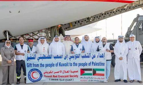 കൈ​വി​ടി​ല്ല ഗ​സ്സ​യെ; കു​വൈ​ത്ത് 40 ട​ൺ ഭ​ക്ഷ്യ​സ​ഹാ​യം കൂ​ടി അ​യ​ച്ചു