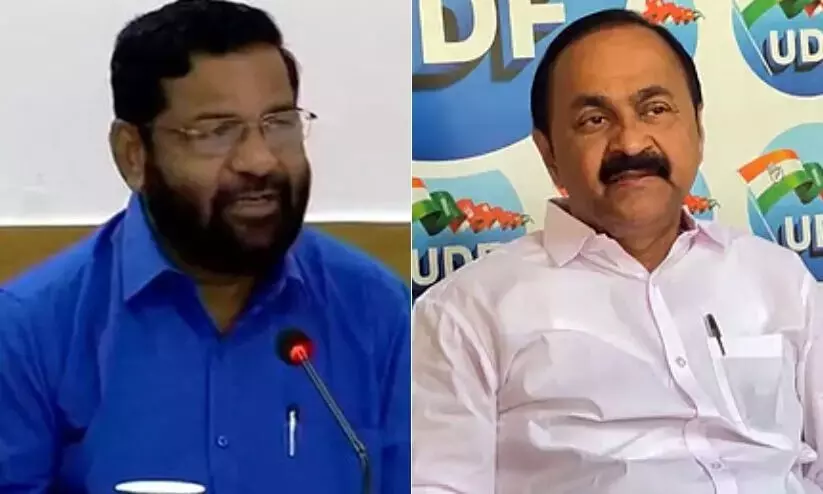 ‘കൈയ്യും കാലും വിറച്ചാണ് അവിടെ നില്‍ക്കുന്നത്, അതു കൊണ്ടാണ് മാധ്യമങ്ങളെ കാണാത്തത്’ -കടകംപള്ളിക്കെതിരെ വി.ഡി. സതീശൻ