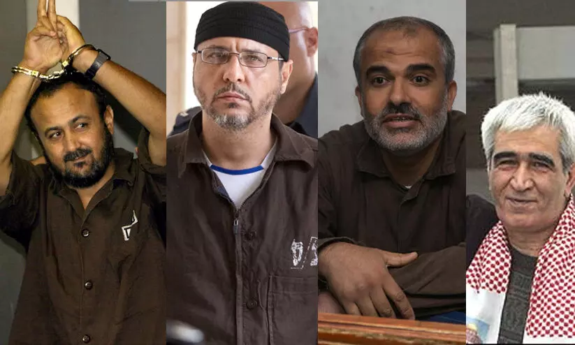 ഇസ്രായേലി ജയിലിലെ പ്രമുഖ ഫലസ്തീനികൾ ഇസ്രായേലി ജയിലിലെ പ്രമുഖ ഫലസ്തീനികൾ