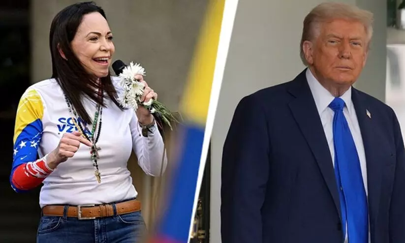 നൊബേൽ സമ്മാനം ഡോണൾഡ് ട്രംപിന് സമർപ്പിക്കുന്നുവെന്ന് മഷാദോ