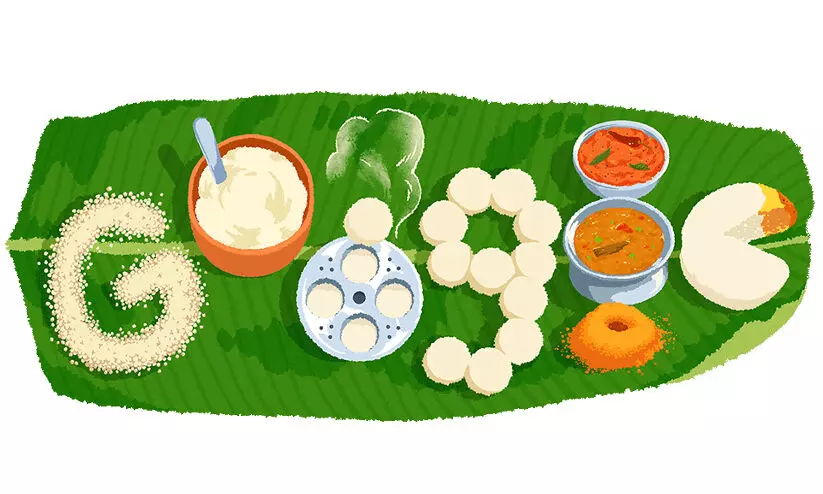 ഇന്ന് ഗൂഗ്ൾ തുറന്നവർക്ക് ഒരുക്കി വെച്ചത് വാഴയിലയിൽ ആവി പറക്കുന്ന ഇഡലിയും കറികളും...