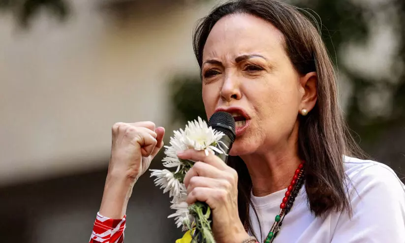 മരിയ മഷാദോയുടെ നൊബേൽ സമ്മാനം ഔദ്യോഗികമായി വെളിപ്പെടുത്തുന്നതിനു മുമ്പ് തന്നെ ഫലം ചോർന്നുവെന്ന് സംശയം