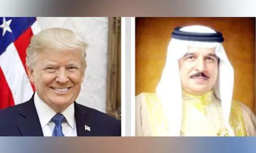 ഗ​സ്സ​യി​ലെ യു​ദ്ധം അ​വ​സാ​നി​പ്പി​ക്കാ​നു​ള്ള ക​രാ​ർ; ട്രം​പി​നെ അ​ഭി​ന​ന്ദി​ച്ച് ഹ​മ​ദ് രാ​ജാ​വ്