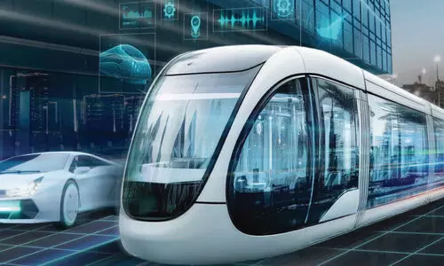 Diagram of a trackless tram