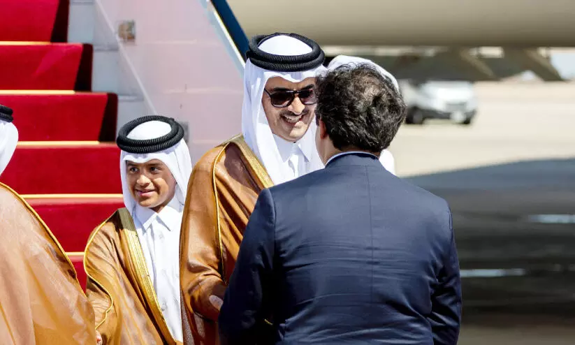 ഗസ്സ സമാധാന ഉച്ചകോടിയിൽ പങ്കെടുത്ത് ഖത്തർ അമീർ ഗസ്സ സമാധാന ഉച്ചകോടിയിൽ പങ്കെടുത്ത് ഖത്തർ അമീർ