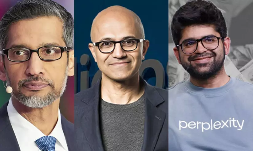 സത്യ നദെല്ല മുതൽ അരവിന്ദ് ശ്രീനിവാസ് വരെ, എച്ച്-വൺബി വിസയിലെത്തി ടെക് ലോകത്തെ ഭരിച്ച ഇന്ത്യൻ വംശജർ