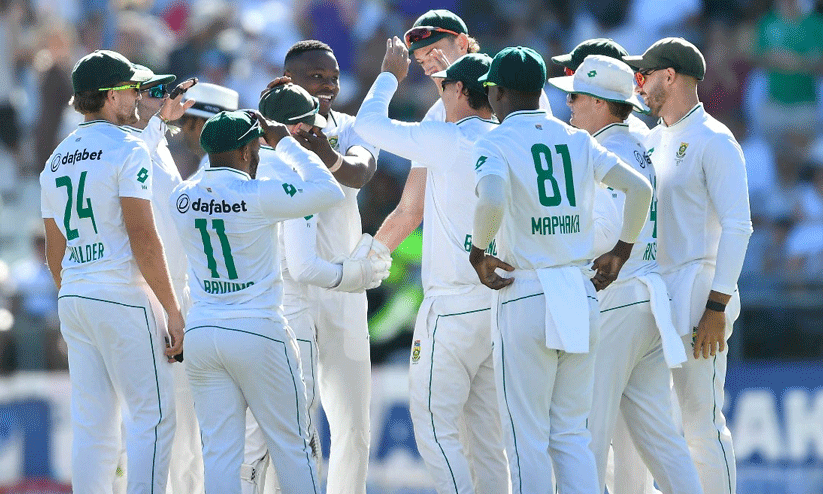 പാകിസ്ഥാനെതിരായ ഒന്നാം ക്രിക്കറ്റ് ടെസ്റ്റ്; ദക്ഷിണാഫ്രിക്കക്ക് വിജയല‍ക്ഷ്യം 277 റൺസ്